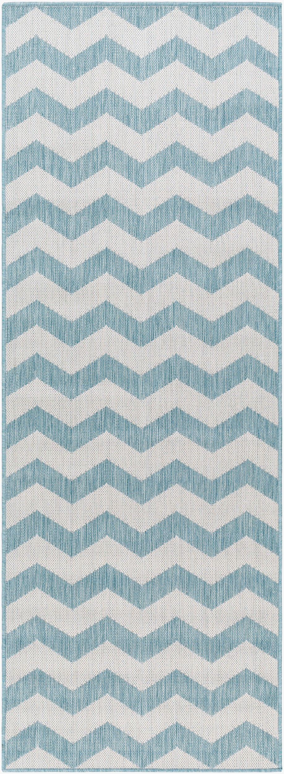 Long Beach LBH-2311 7ft Runner Machine Woven Indoor/Outdoor Runner Rug