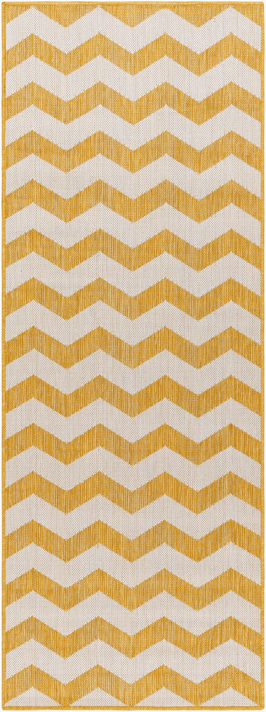 Long Beach LBH-2312 7ft Runner Machine Woven Indoor/Outdoor Runner Rug