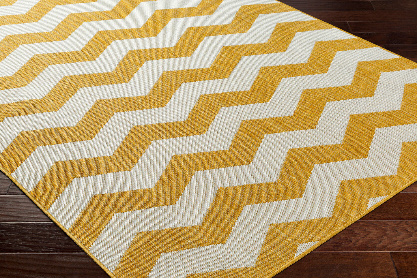 Long Beach LBH-2312 7ft Runner Machine Woven Indoor/Outdoor Runner Rug