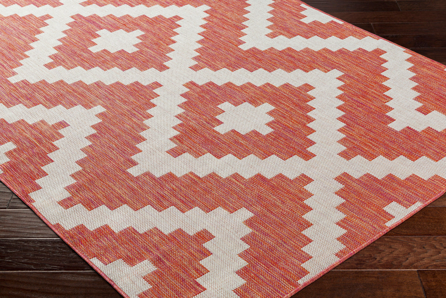 Long Beach LBH-2313 7ft Runner Machine Woven Indoor/Outdoor Runner Rug
