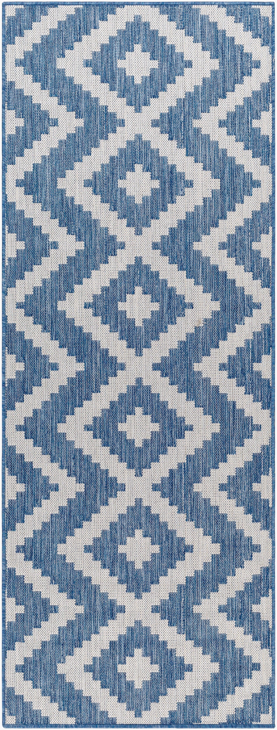 Long Beach LBH-2314 7ft Runner Machine Woven Indoor/Outdoor Runner Rug