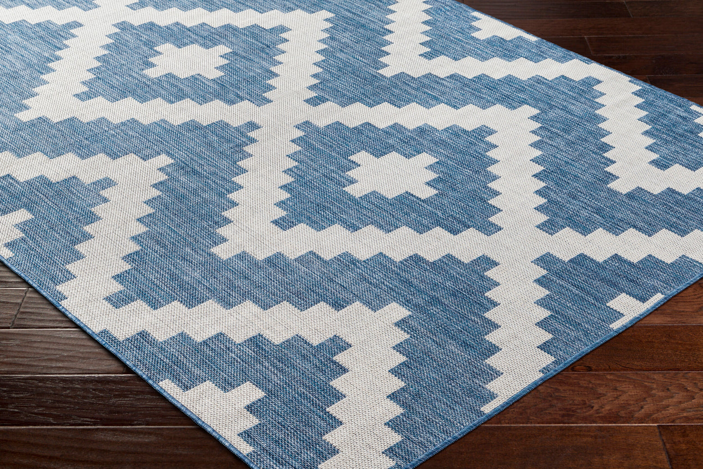 Long Beach LBH-2314 7ft Runner Machine Woven Indoor/Outdoor Runner Rug