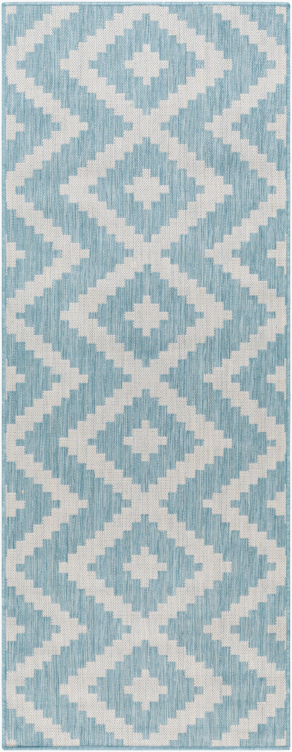 Long Beach LBH-2315 7ft Runner Machine Woven Indoor/Outdoor Runner Rug