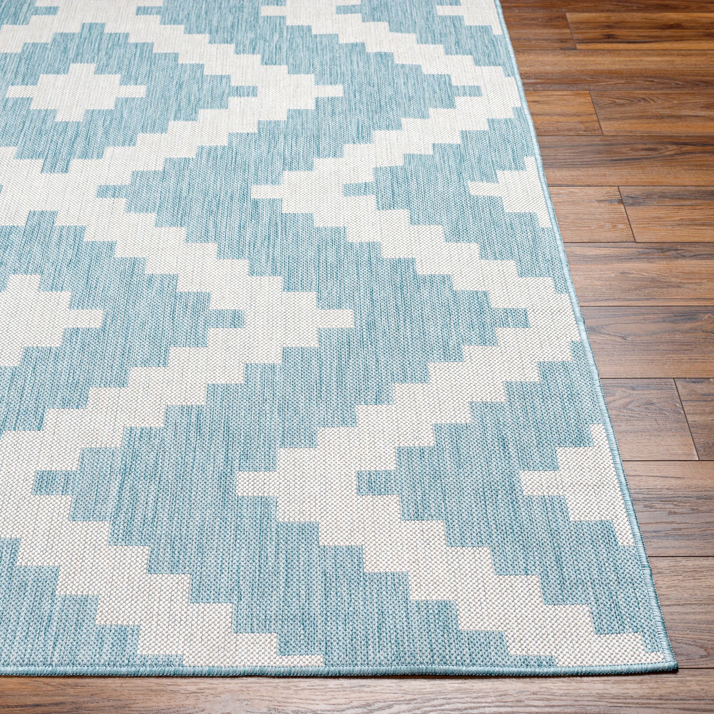 Long Beach LBH-2315 7ft Runner Machine Woven Indoor/Outdoor Runner Rug