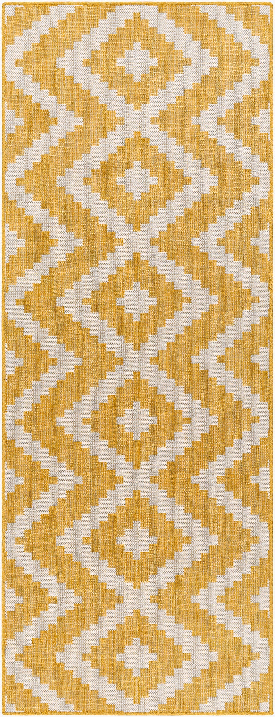 Long Beach LBH-2316 7ft Runner Machine Woven Indoor/Outdoor Runner Rug