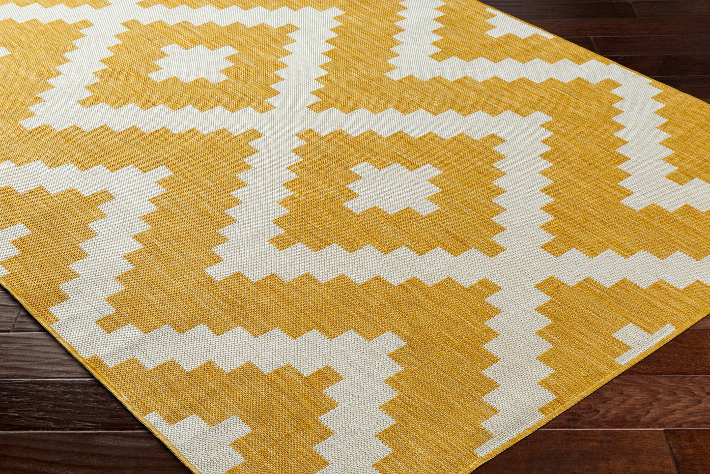 Long Beach LBH-2316 7ft Runner Machine Woven Indoor/Outdoor Runner Rug