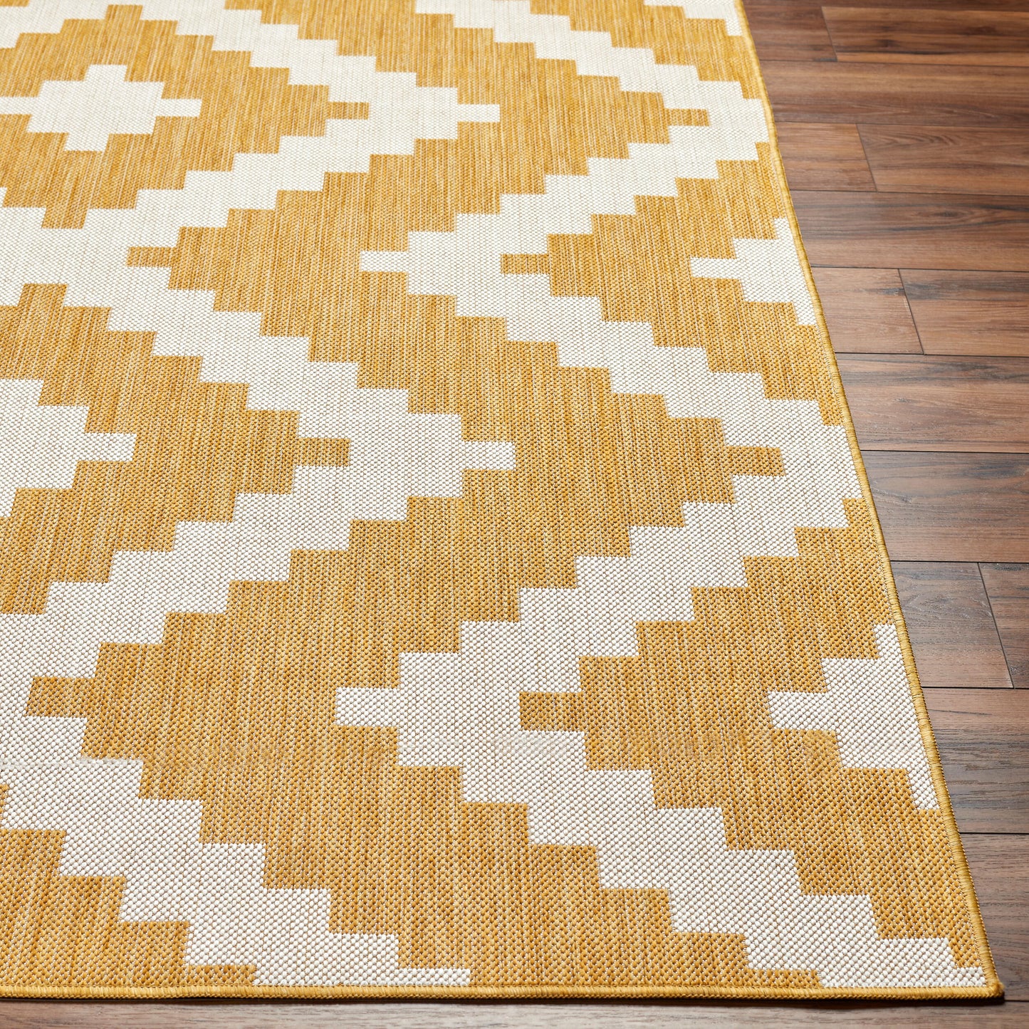 Long Beach LBH-2316 7ft Runner Machine Woven Indoor/Outdoor Runner Rug