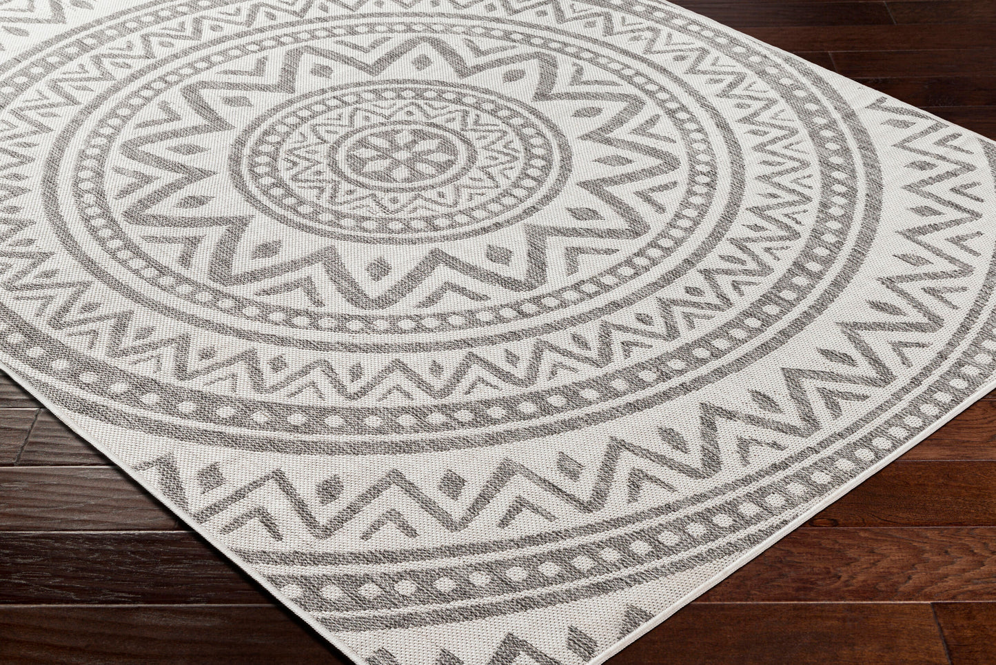 Long Beach LBH-2318 7ft Runner Machine Woven Indoor/Outdoor Runner Rug