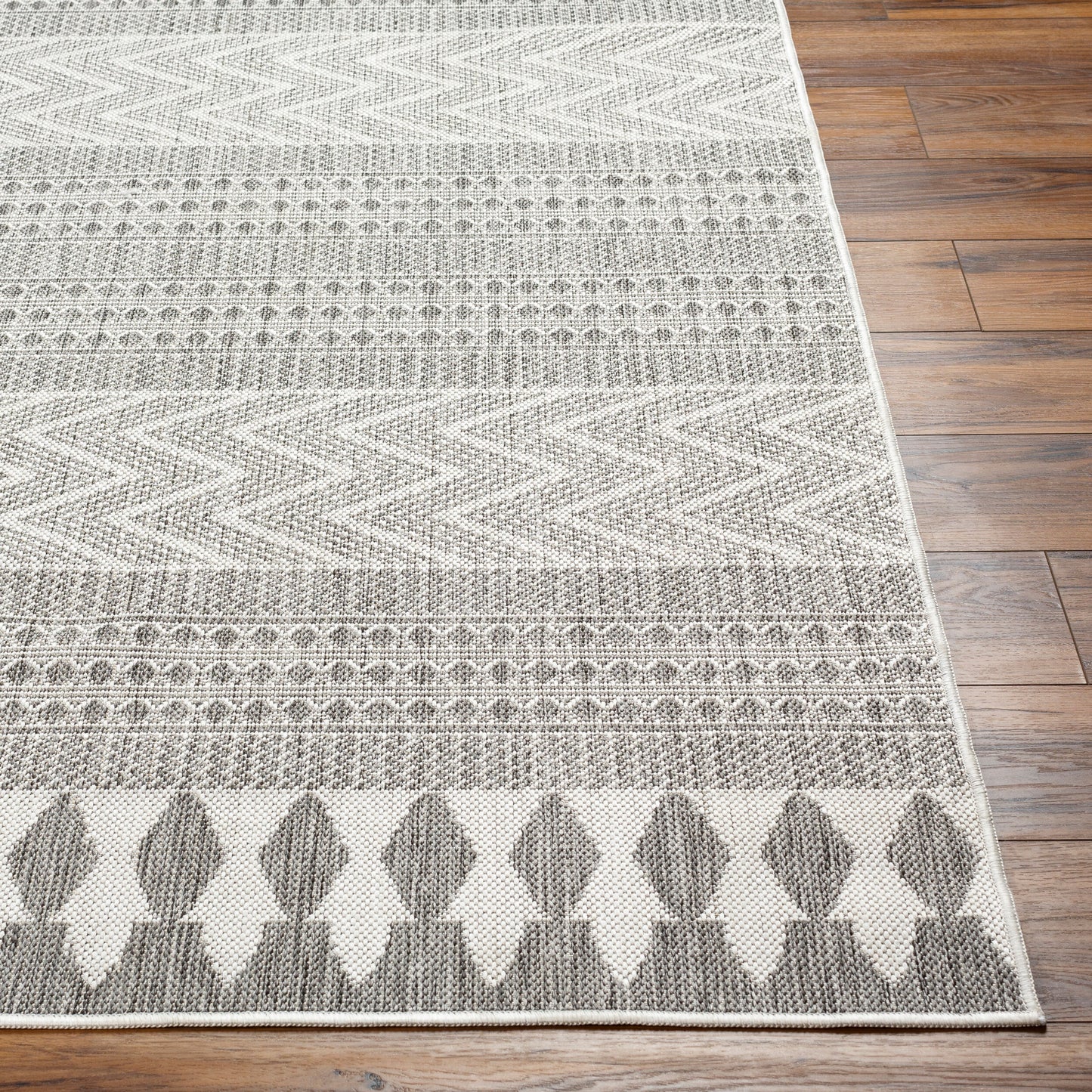 Long Beach LBH-2322 7ft Runner Machine Woven Indoor/Outdoor Runner Rug