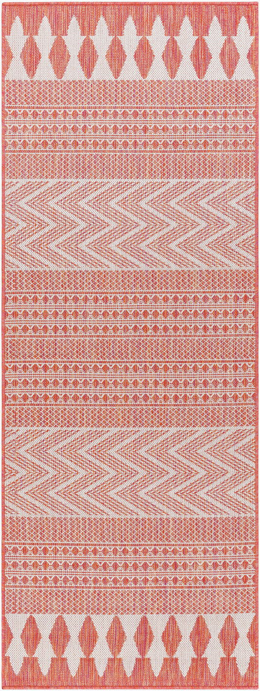 Long Beach LBH-2323 7ft Runner Machine Woven Indoor/Outdoor Runner Rug
