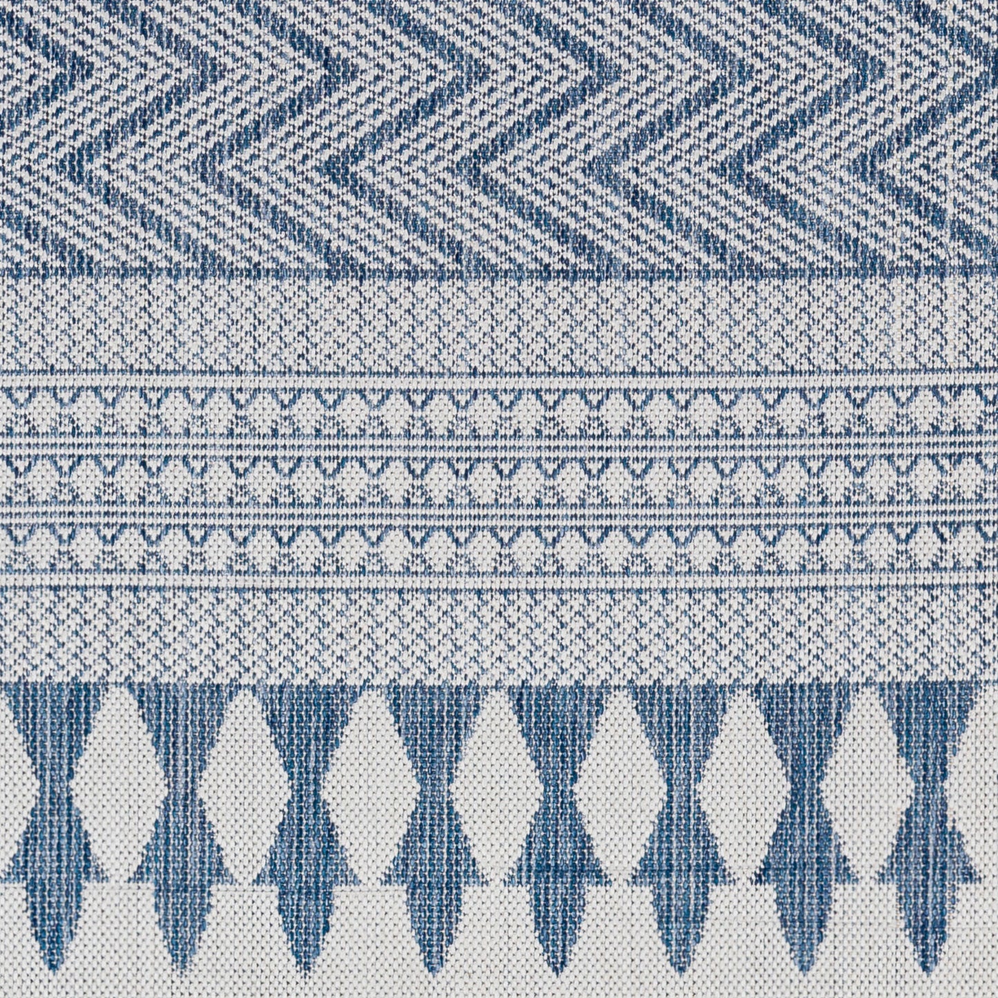 Long Beach LBH-2326 7ft Runner Machine Woven Indoor/Outdoor Runner Rug