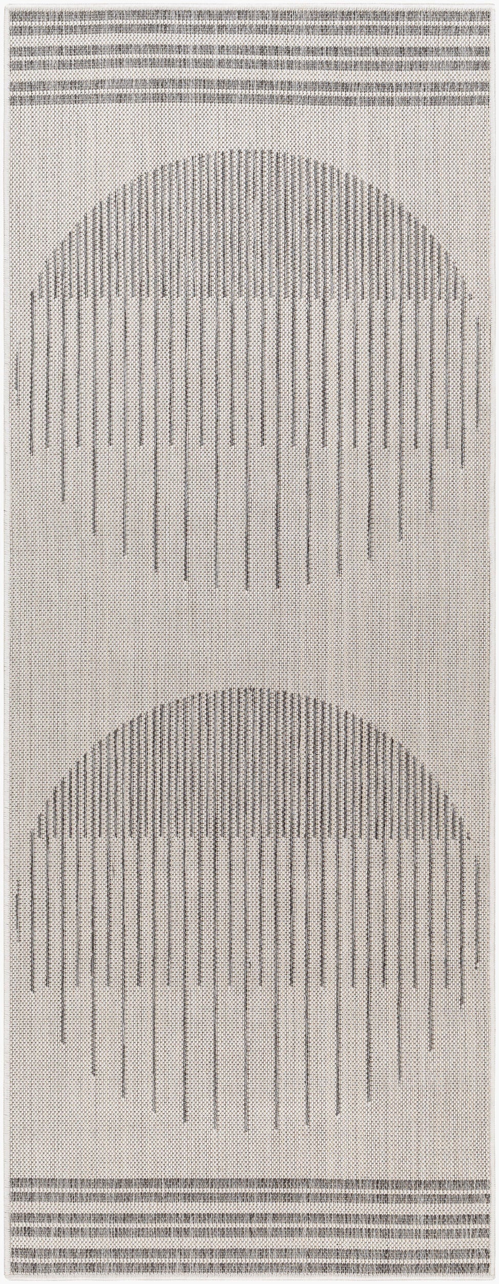 Long Beach LBH-2334 7ft Runner Machine Woven Indoor/Outdoor Runner Rug