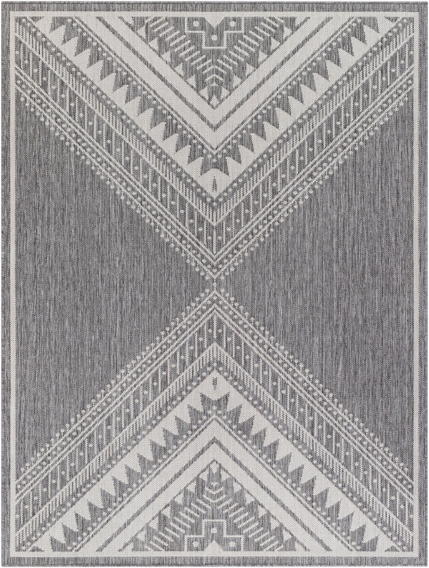 Long Beach LBH-2337 5' x 7' Machine Woven Indoor/Outdoor Area Rug