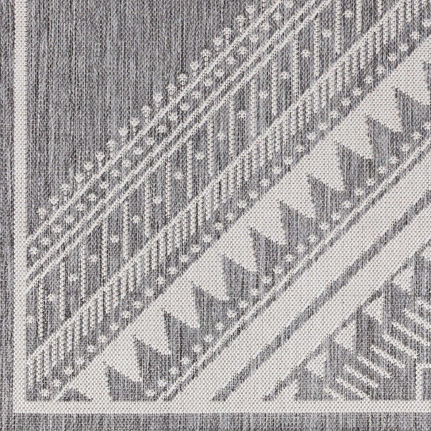 Long Beach LBH-2337 7ft Runner Machine Woven Indoor/Outdoor Runner Rug