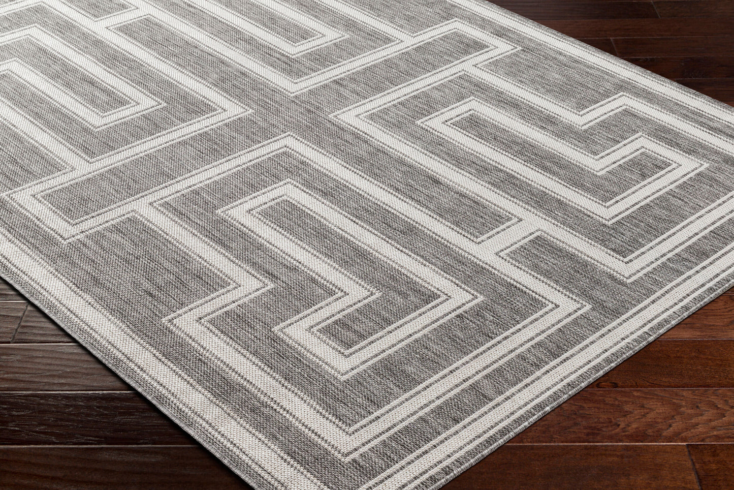Long Beach LBH-2342 5' x 7' Machine Woven Indoor/Outdoor Area Rug