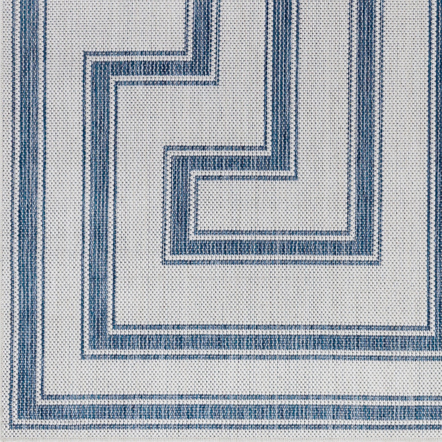 Long Beach LBH-2344 7ft Runner Machine Woven Indoor/Outdoor Runner Rug