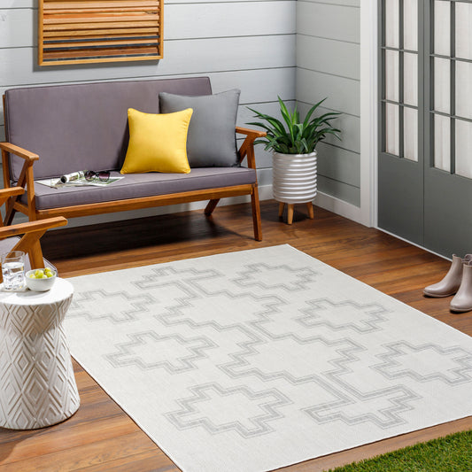 Long Beach LBH-2346 8' x 10' Machine Woven Indoor/Outdoor Area Rug