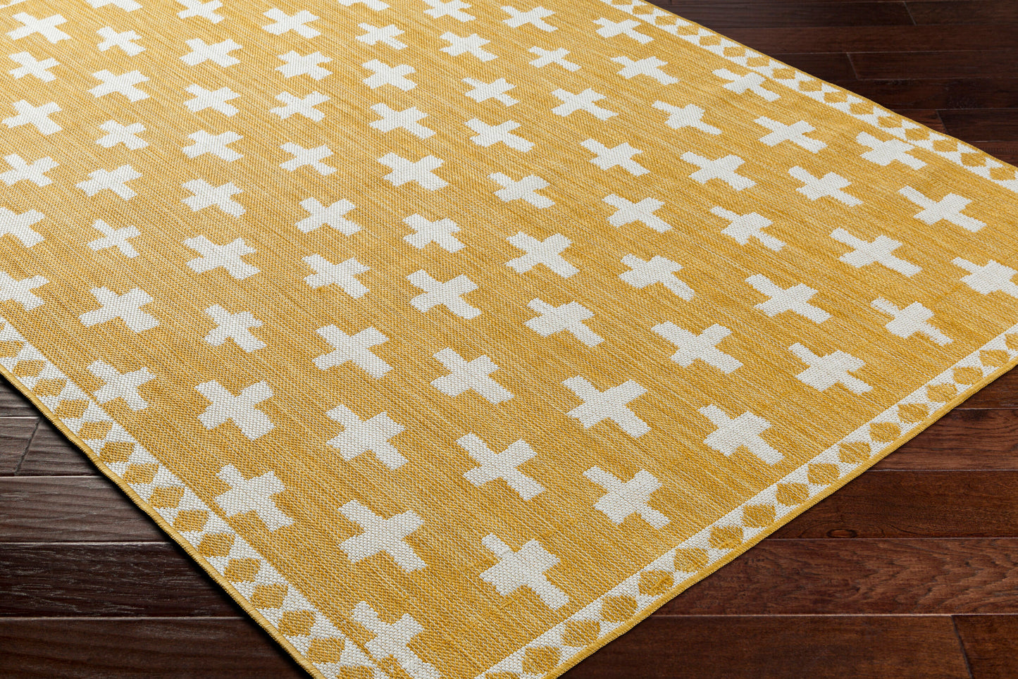 Long Beach LBH-2364 7ft Runner Machine Woven Indoor/Outdoor Runner Rug