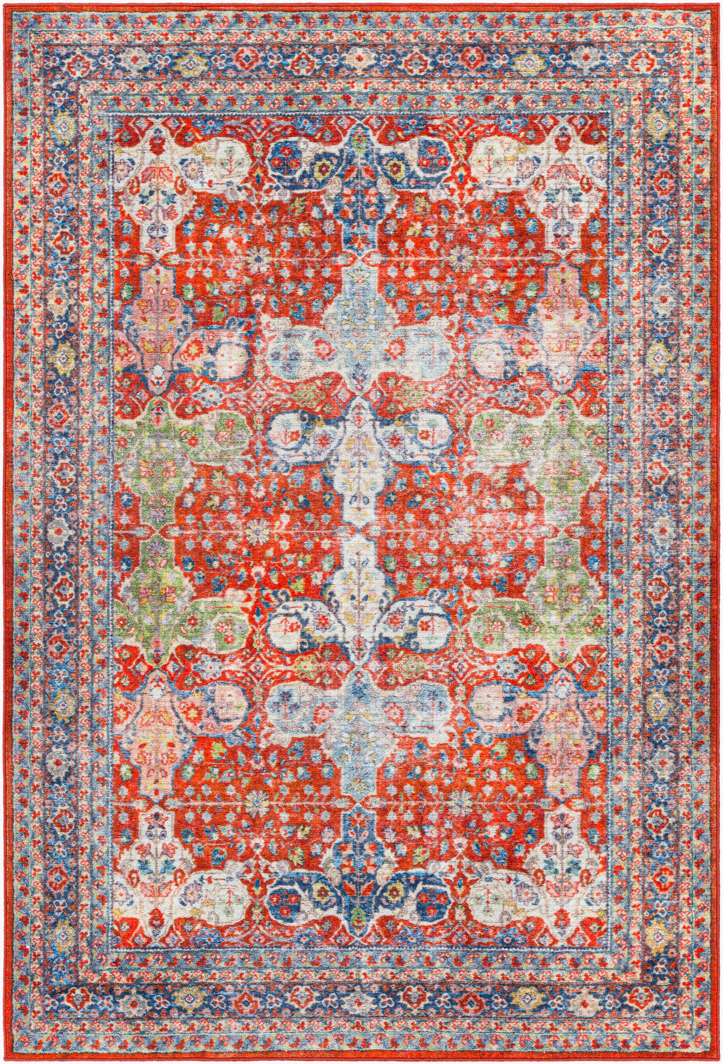 Leicester LEC-2301 3' x 4' Machine Woven Washable Accent Rug