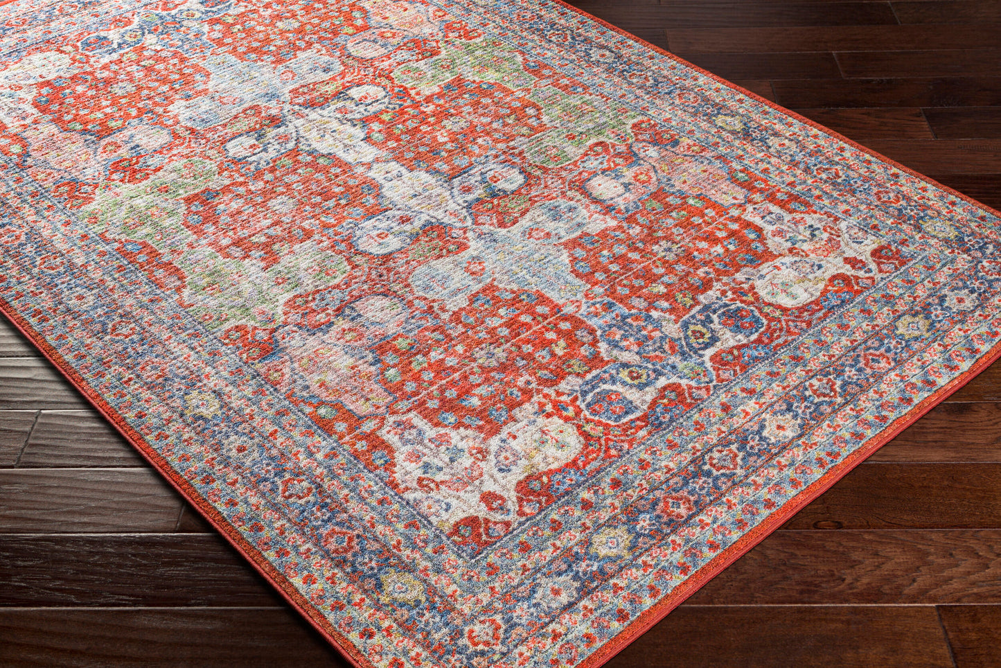 Leicester LEC-2301 3' x 4' Machine Woven Washable Accent Rug