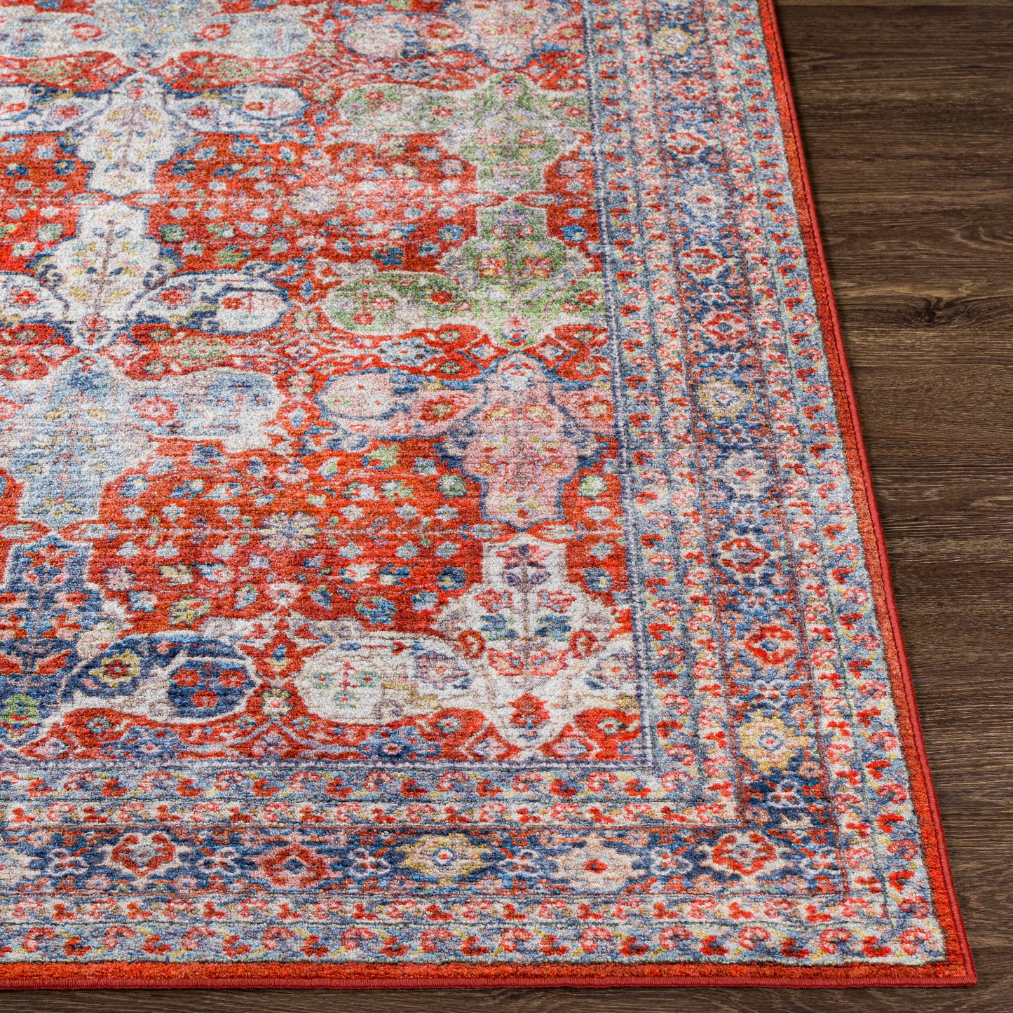 Leicester LEC-2301 3' x 4' Machine Woven Washable Accent Rug