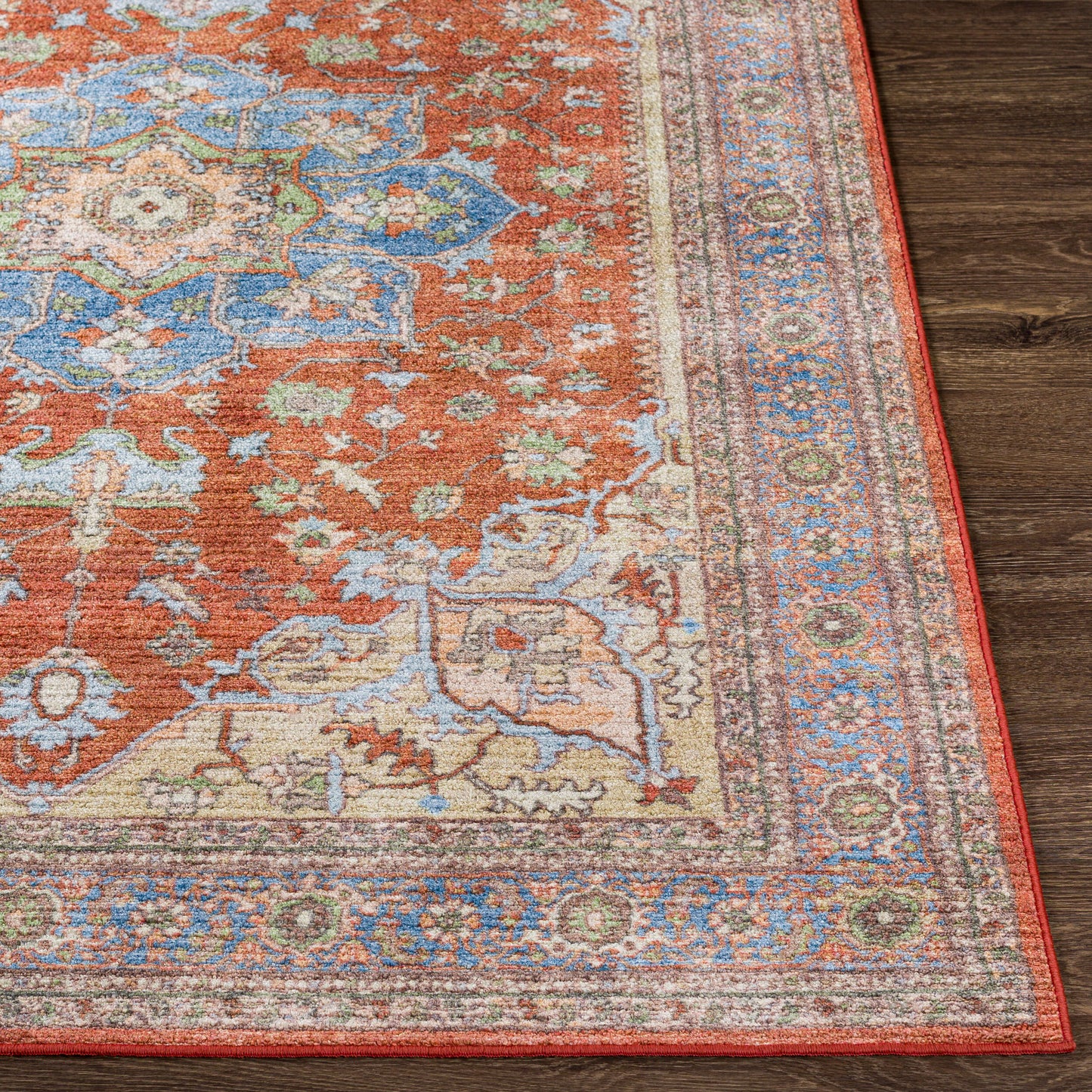 Leicester LEC-2304 5' x 7' Machine Woven Washable Area Rug