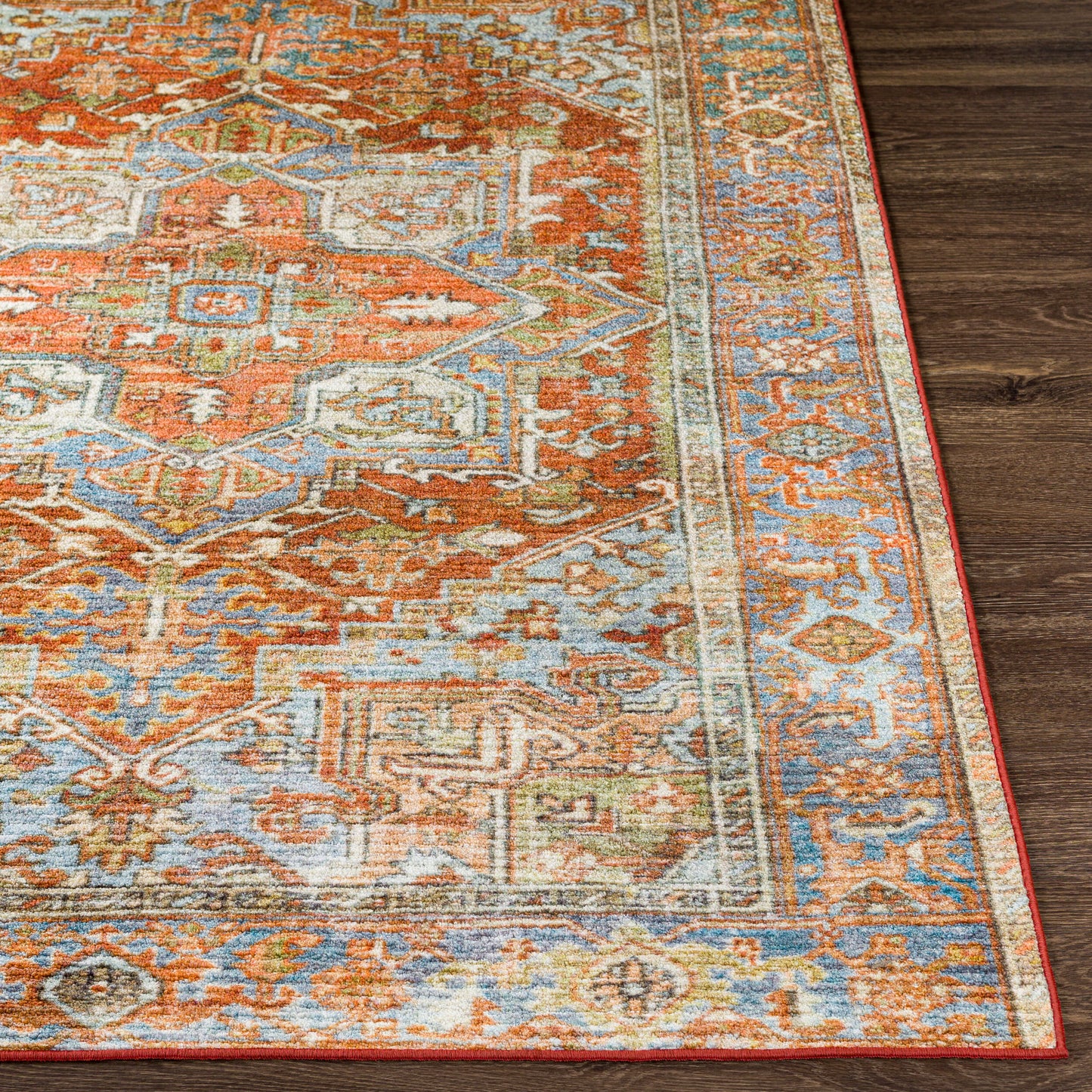Leicester LEC-2306 6' x 9' Machine Woven Washable Area Rug