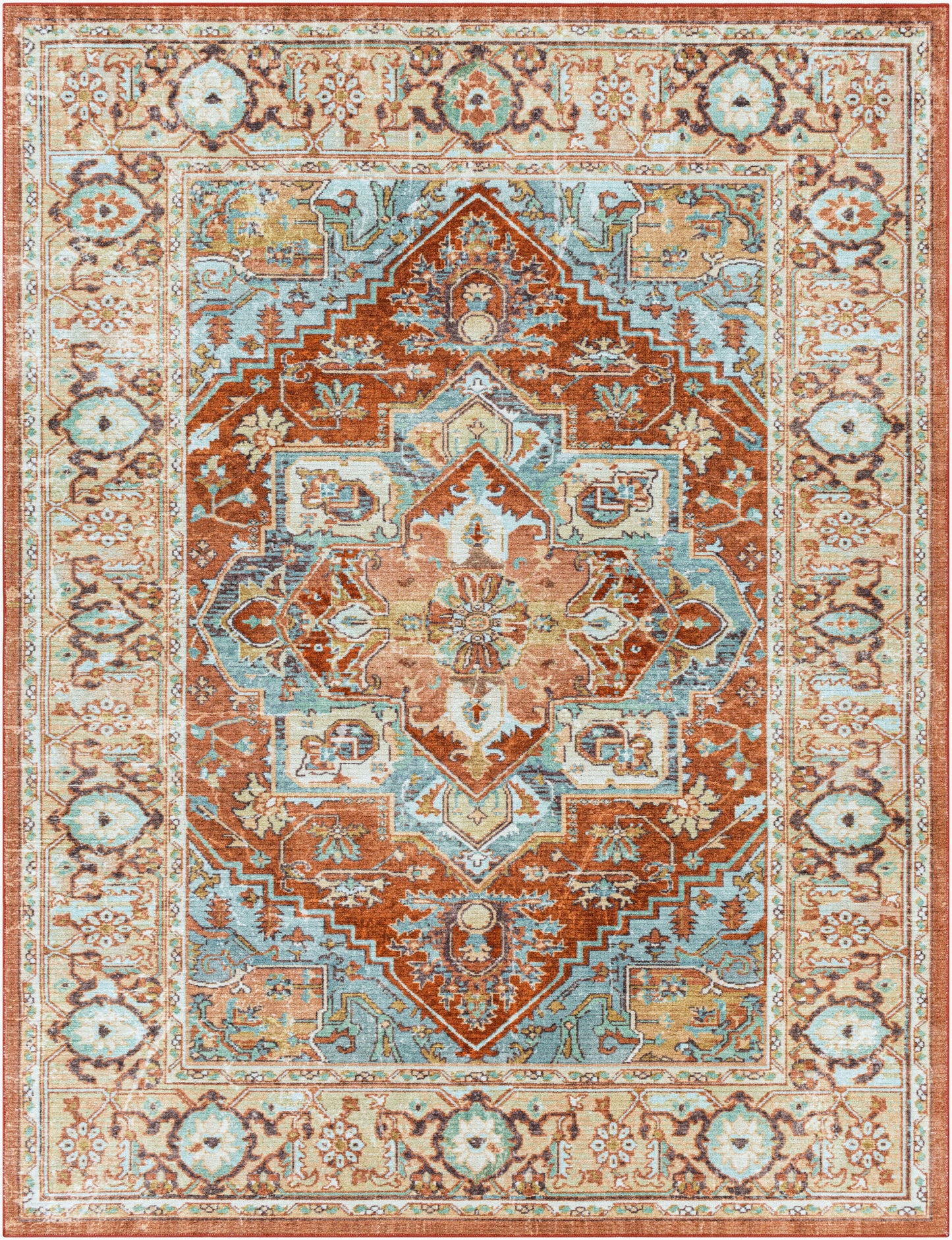 Leicester LEC-2307 8' x 10' Machine Woven Washable Area Rug