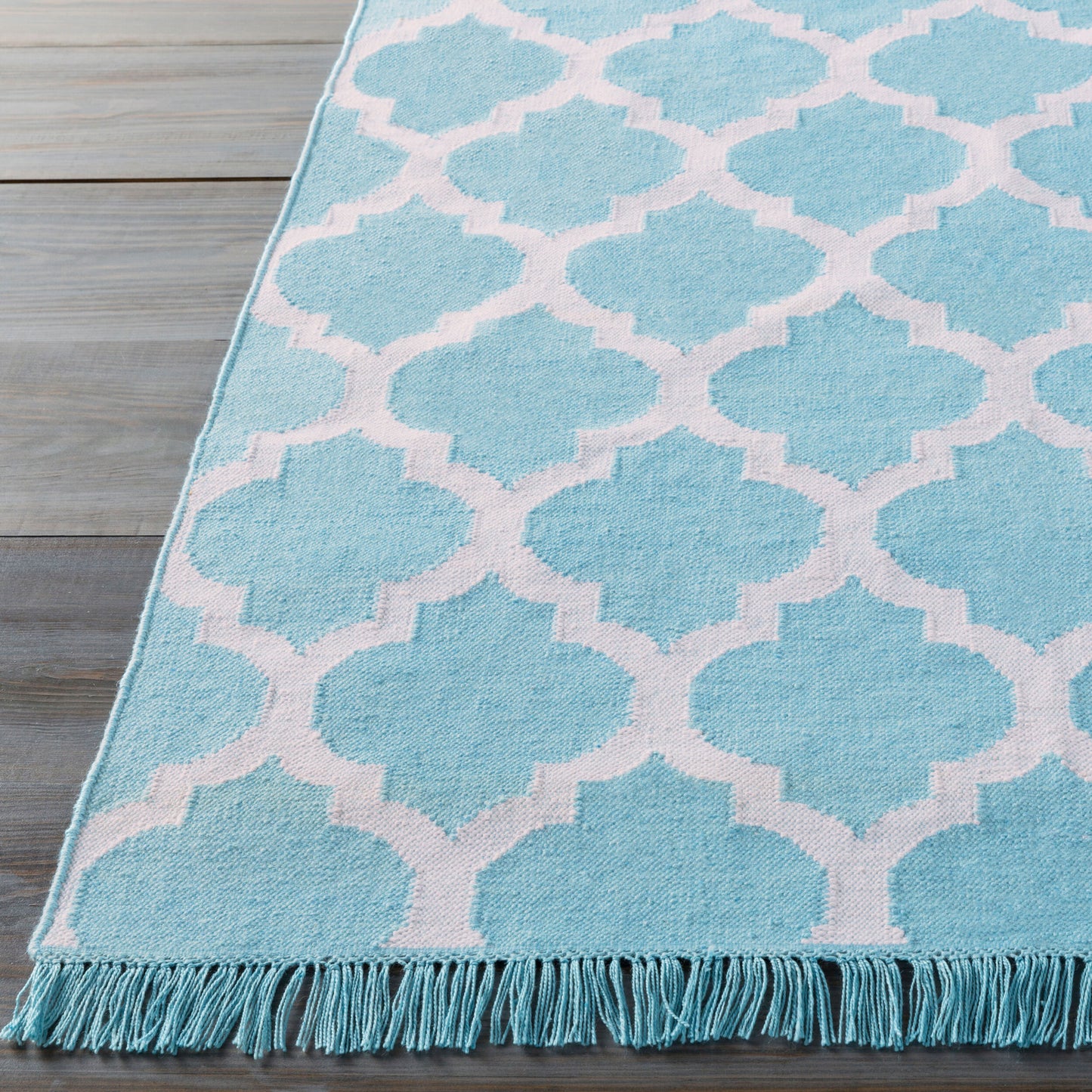 Alfombra decorativa reciclada hecha a mano Lagoon LGO-2018 de 90 x 150 cm