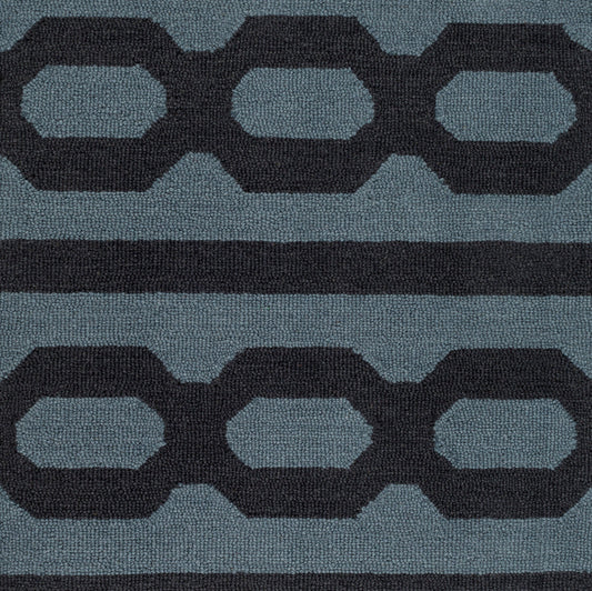 Alfombra de lana hecha a mano Lockhart LKH-9001 de 1,2 m x 1,8 m