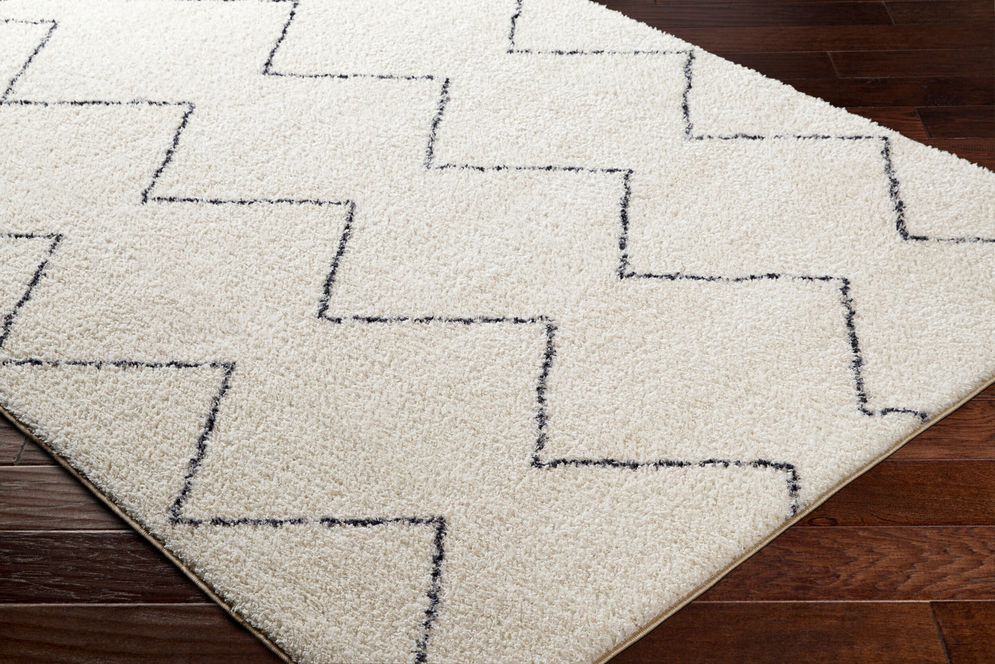 Lykke LKK-2307 Alfombra de área lavable tejida a máquina de 5' x 7'