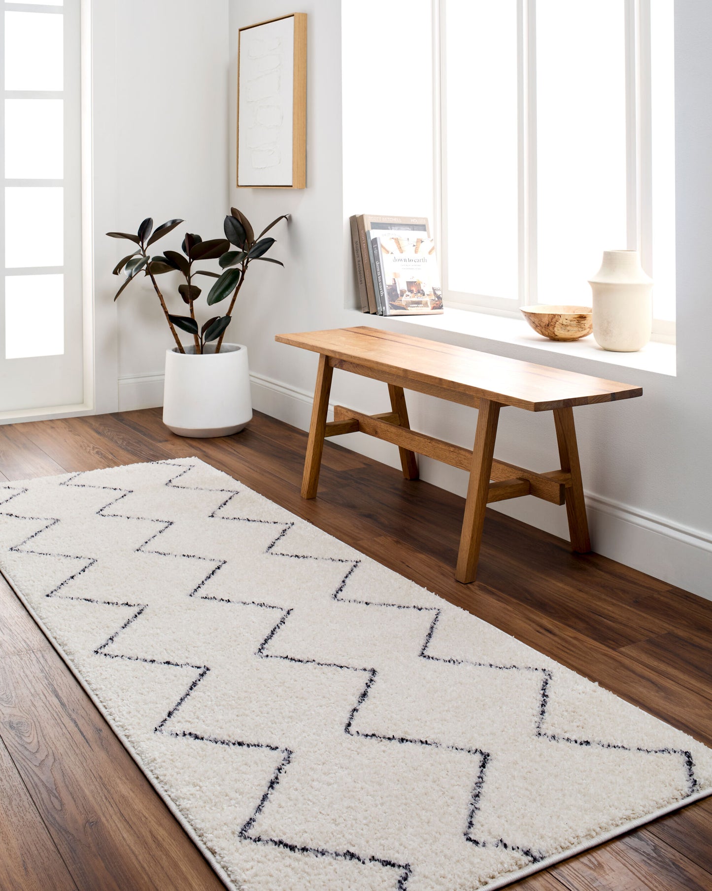 Lykke LKK-2307 Alfombra de área lavable tejida a máquina de 5' x 7'