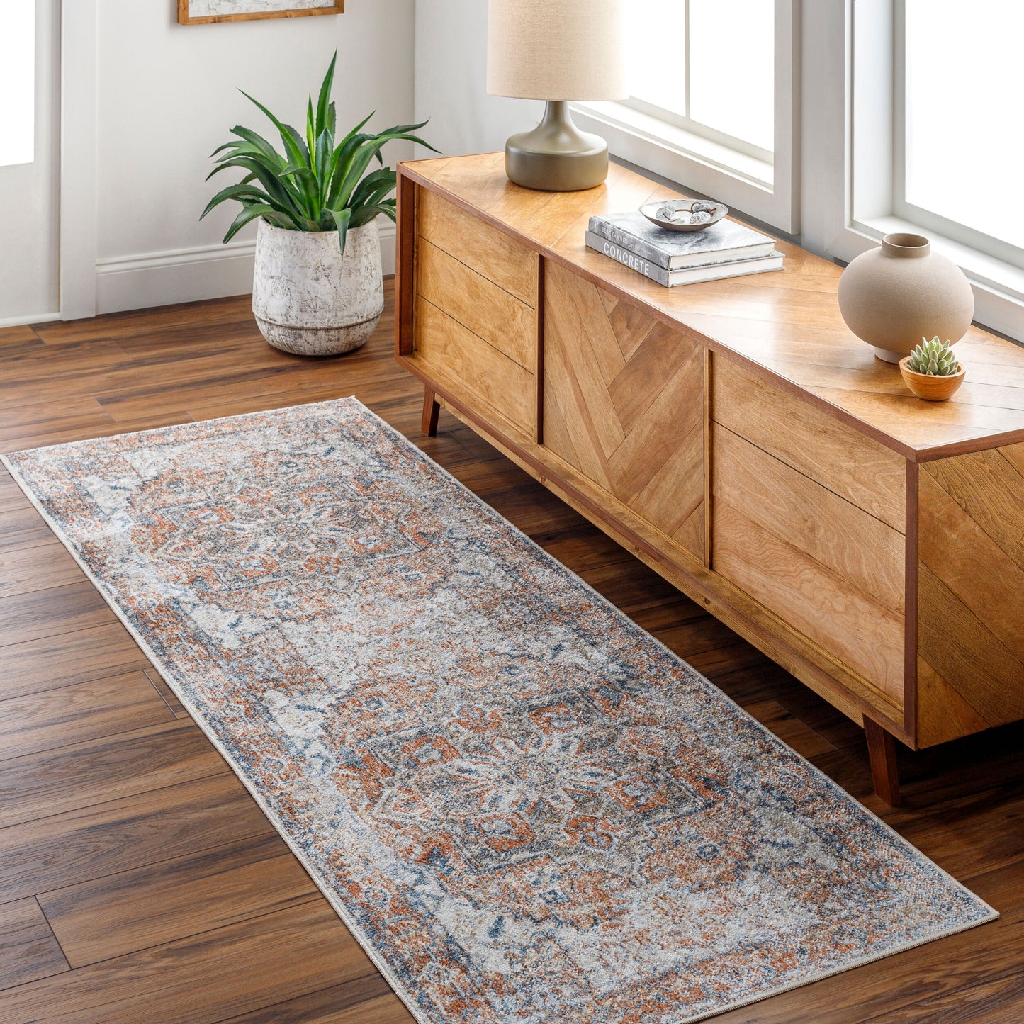 Lillian LLL-2302 2'2" x 3'9" Machine Woven Washable Accent Rug