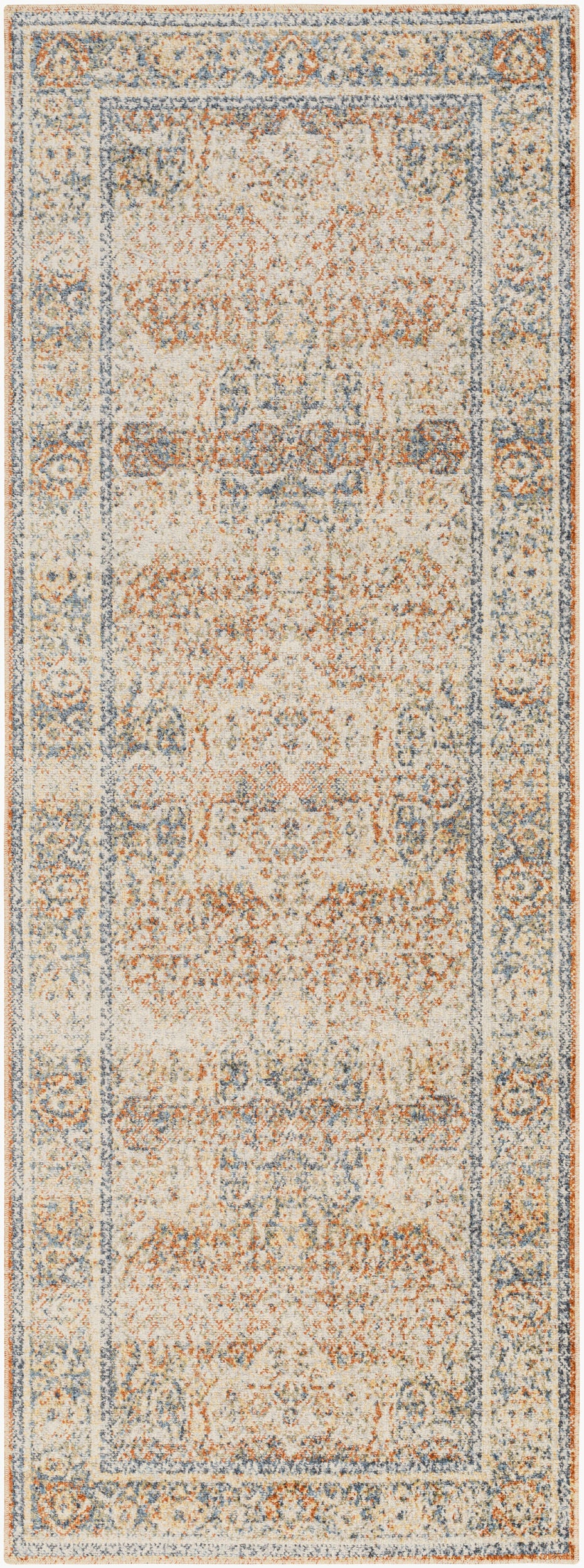 Lillian LLL-2304 7ft Runner Machine Woven Washable Runner Rug