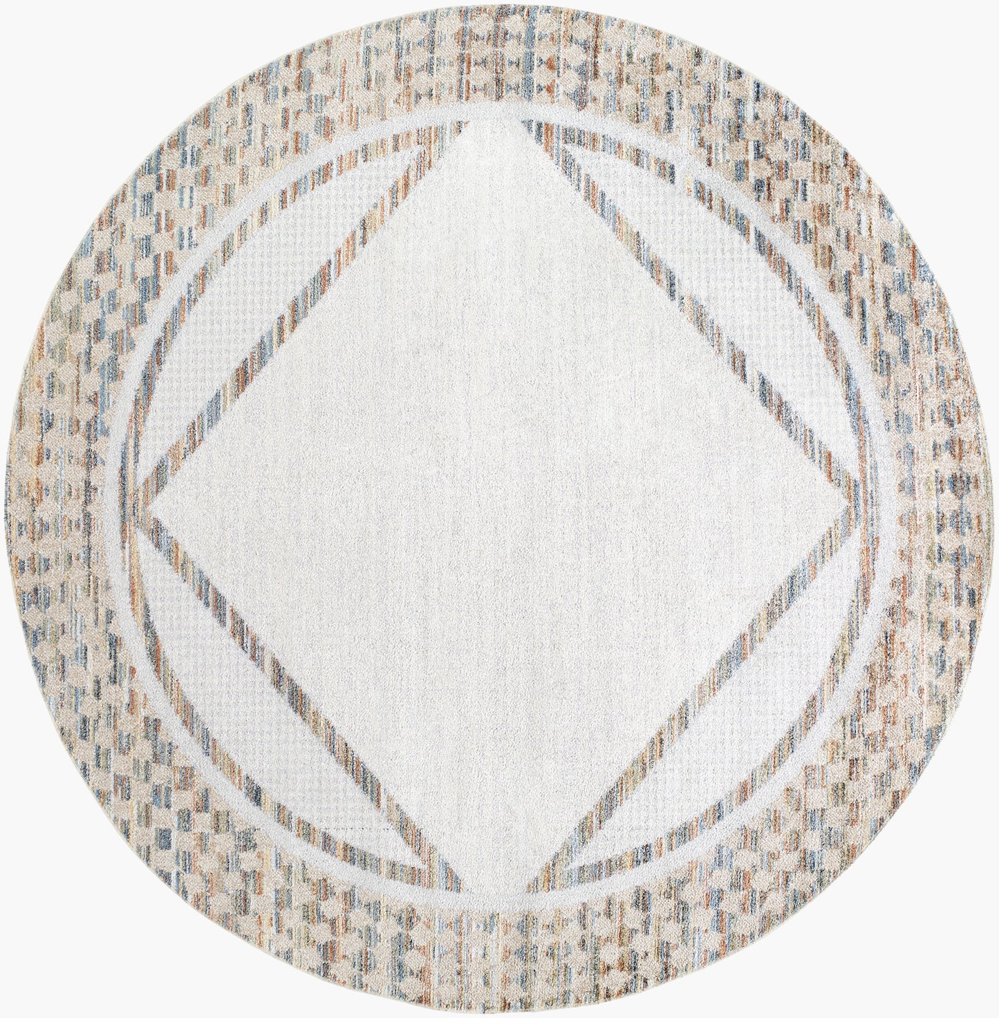 Lillian LLL-2312 6ft Round Machine Woven Washable Area Rug