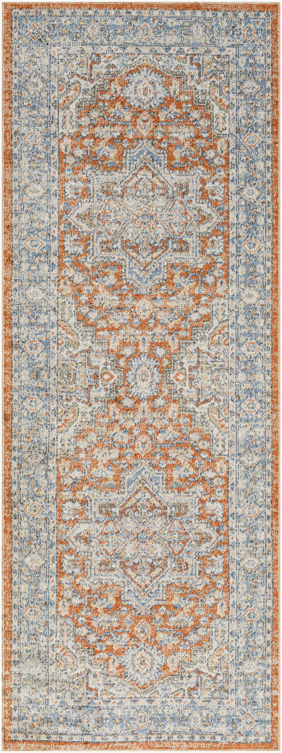 Lillian LLL-2316 7ft Runner Machine Woven Washable Runner Rug