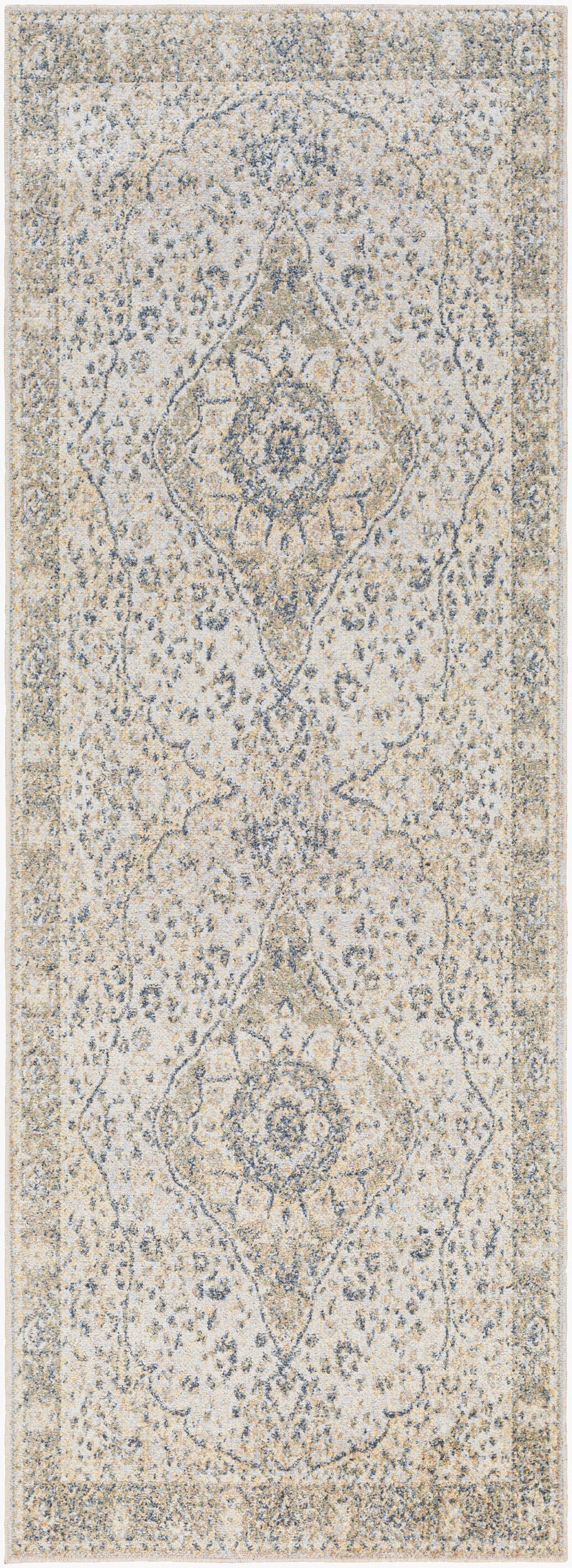 Lillian LLL-2322 7ft Runner Machine Woven Washable Runner Rug