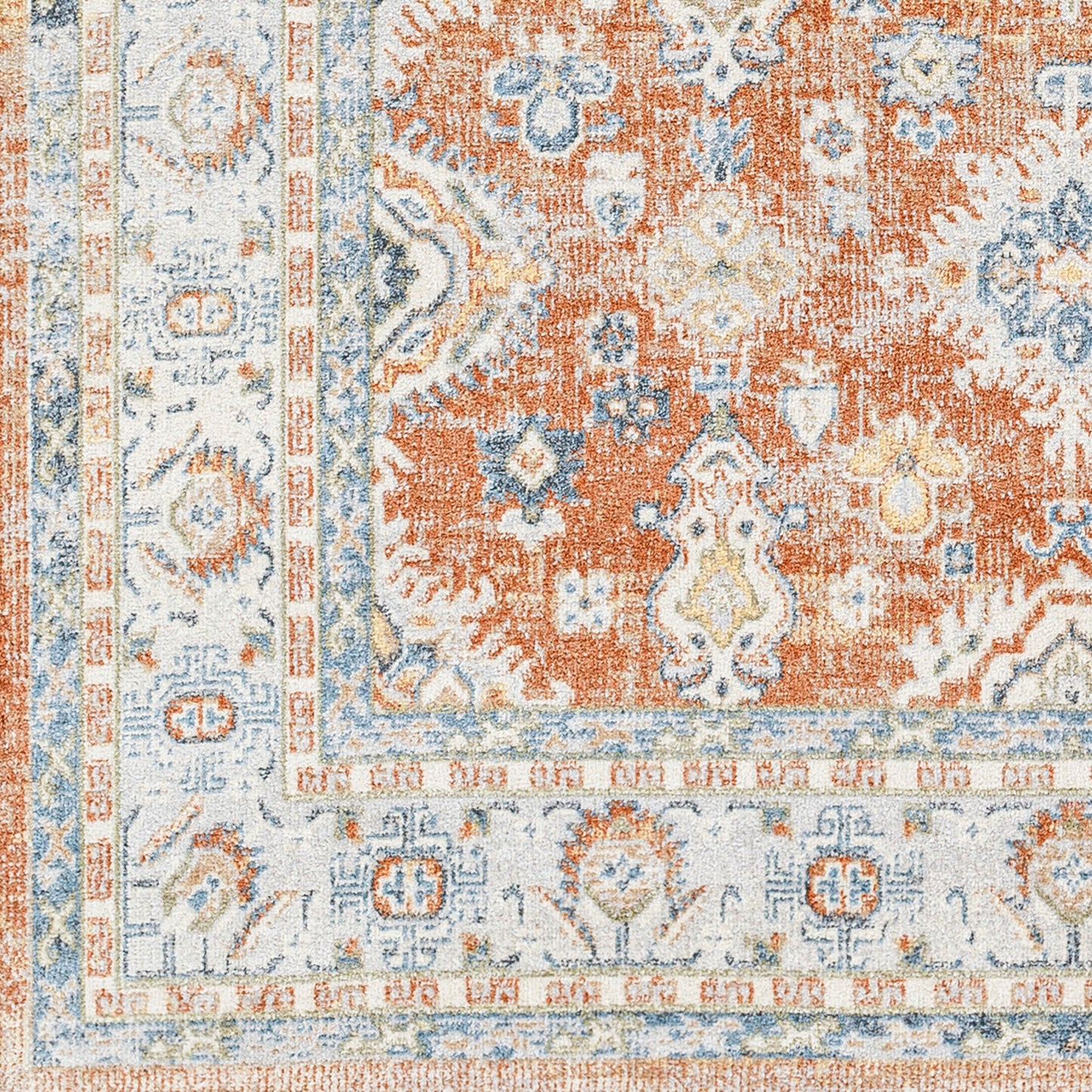 Lillian LLL-2324 6ft Round Machine Woven Washable Area Rug