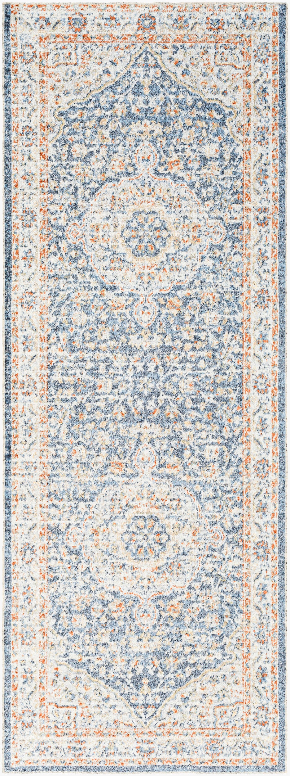 Lillian LLL-2325 7ft Runner Machine Woven Washable Runner Rug