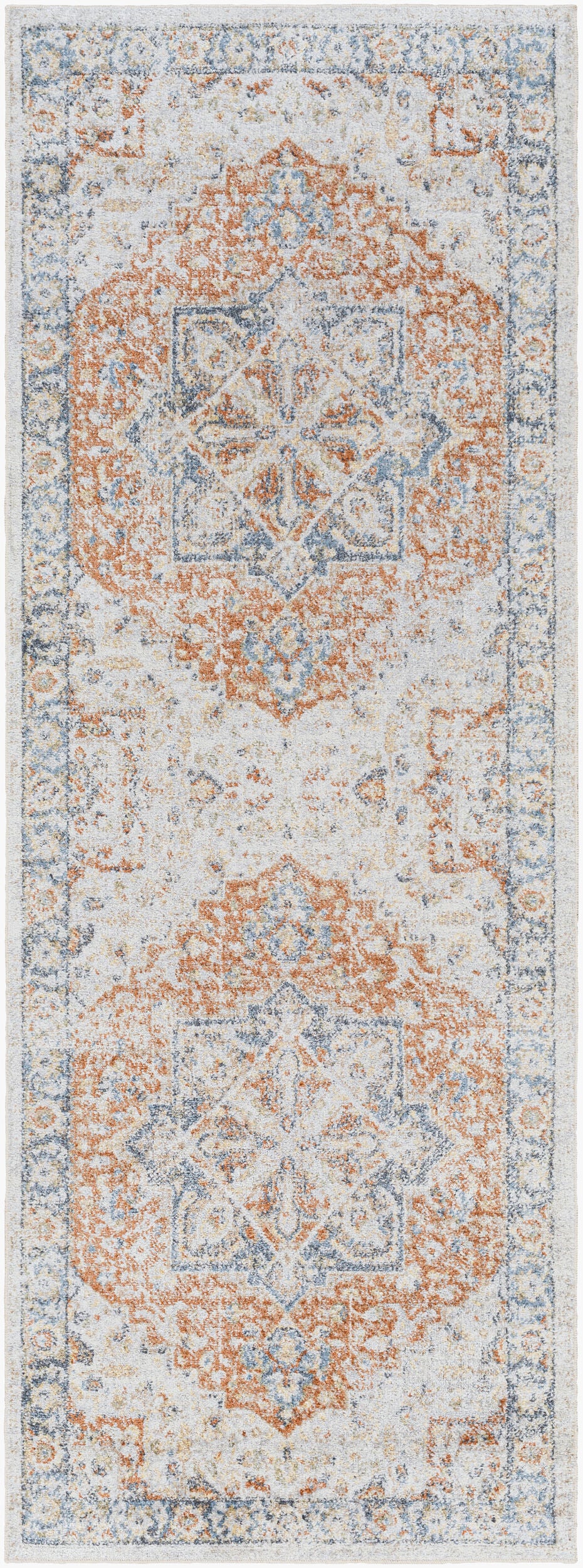 Lillian LLL-2331 7ft Runner Machine Woven Washable Runner Rug