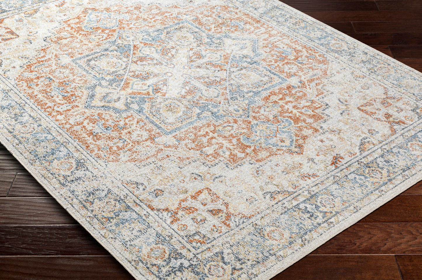 Lillian LLL-2331 6ft Round Machine Woven Washable Area Rug
