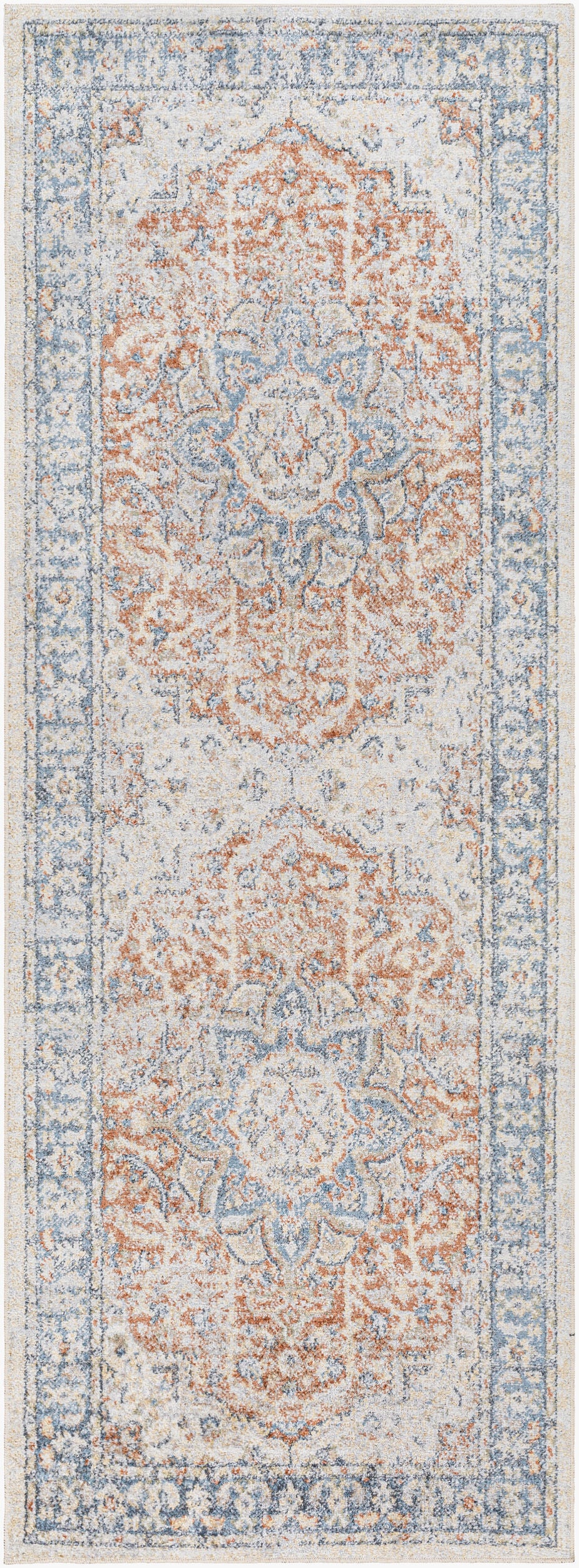 Lillian LLL-2332 7ft Runner Machine Woven Washable Runner Rug