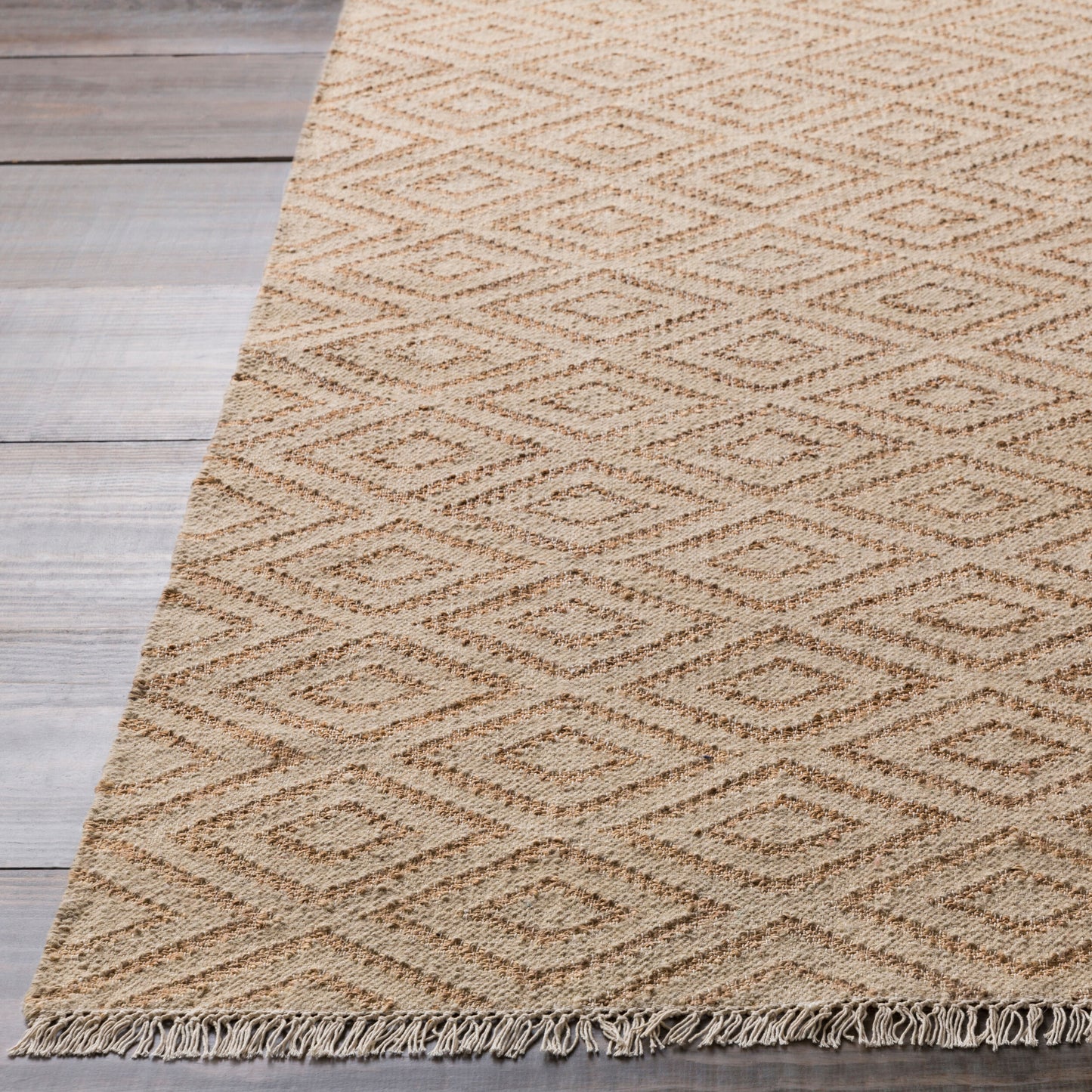 Laural LRL-6005 Alfombra decorativa de yute hecha a mano de 2' x 3'