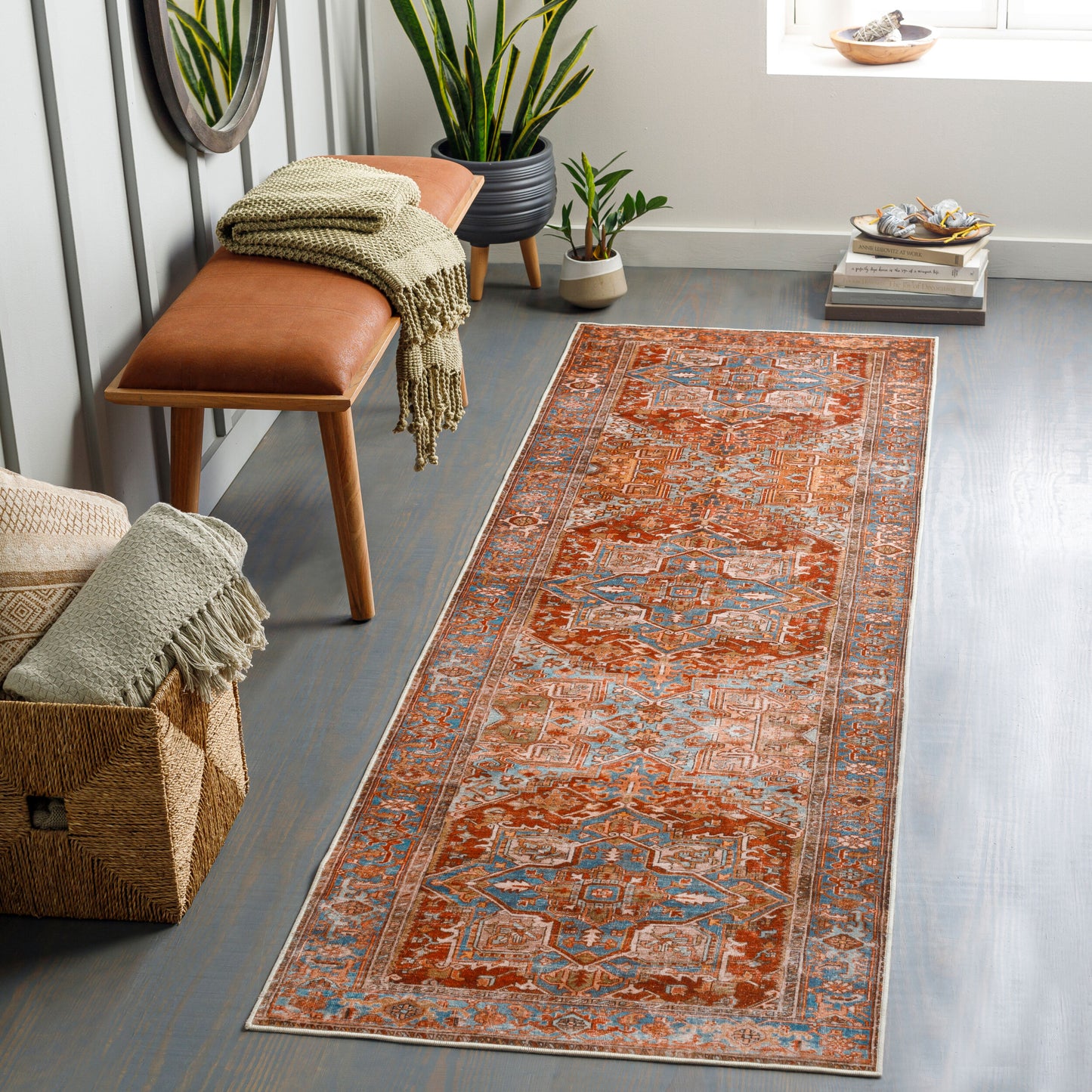 Lavable LVB-2304 8ft Runner Machine Woven Washable Runner Rug
