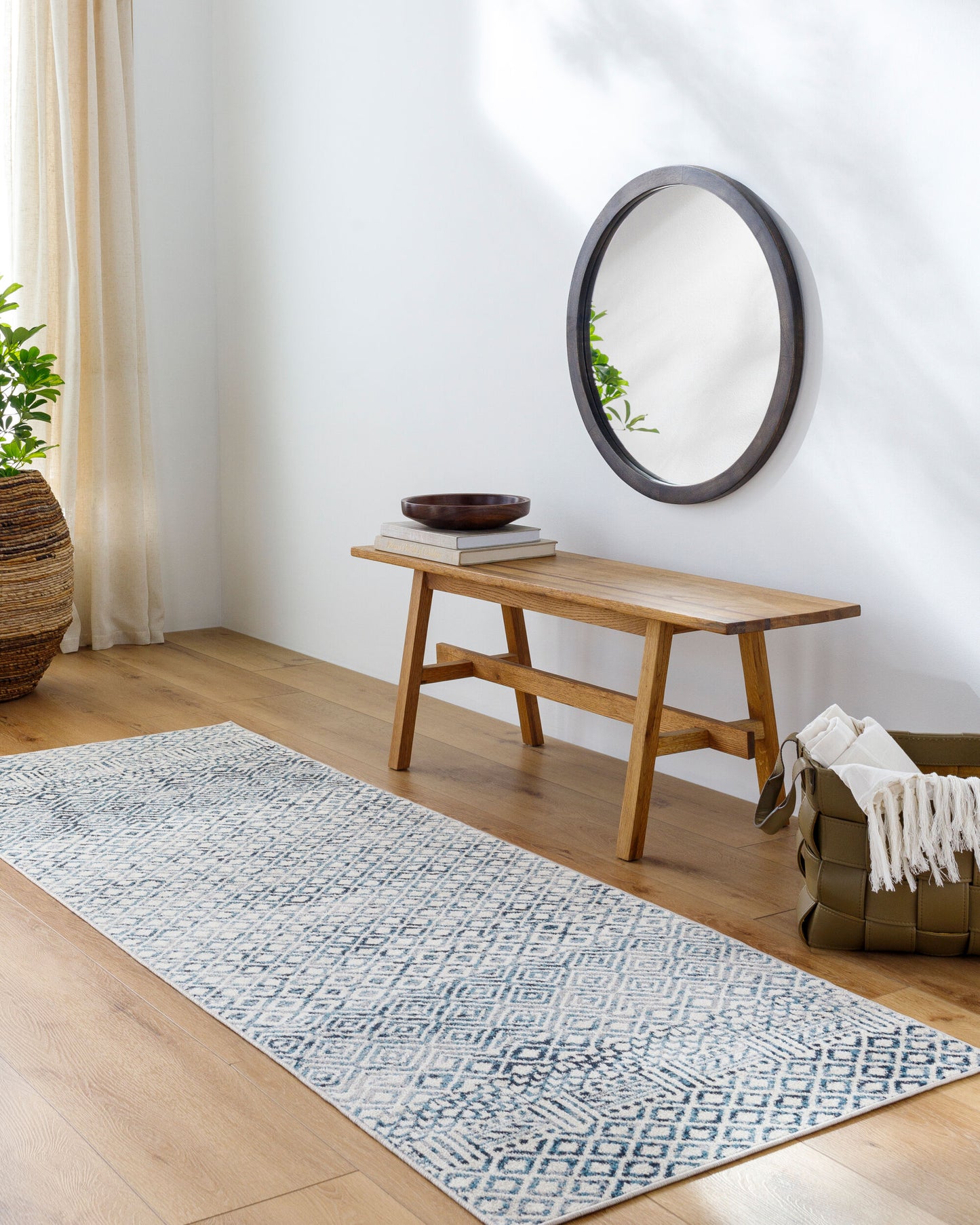 Lavadora LVR-2320 6ft Round Machine Woven Washable Area Rug