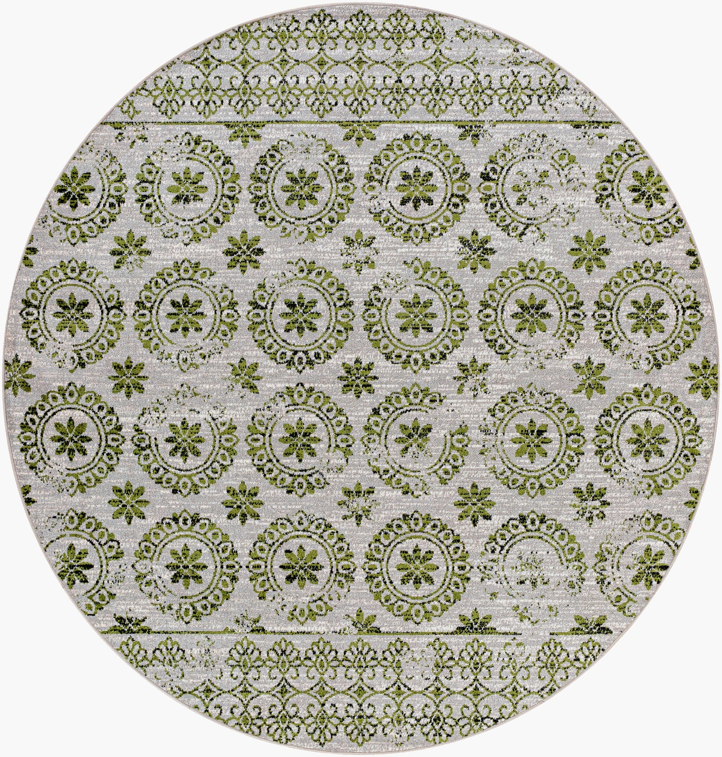 Lavadora LVR-2326 6ft Round Machine Woven Washable Area Rug