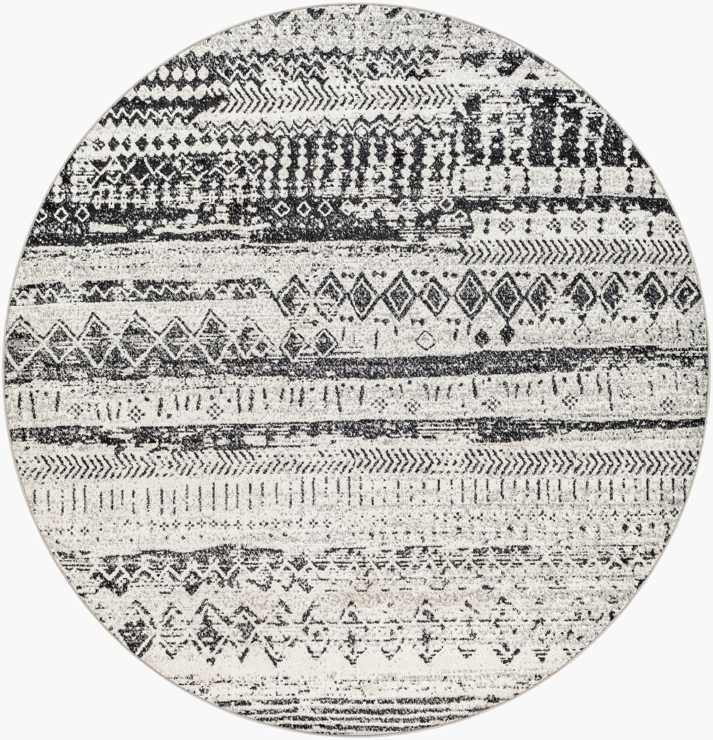 Lavadora LVR-2329 6ft Round Machine Woven Washable Area Rug