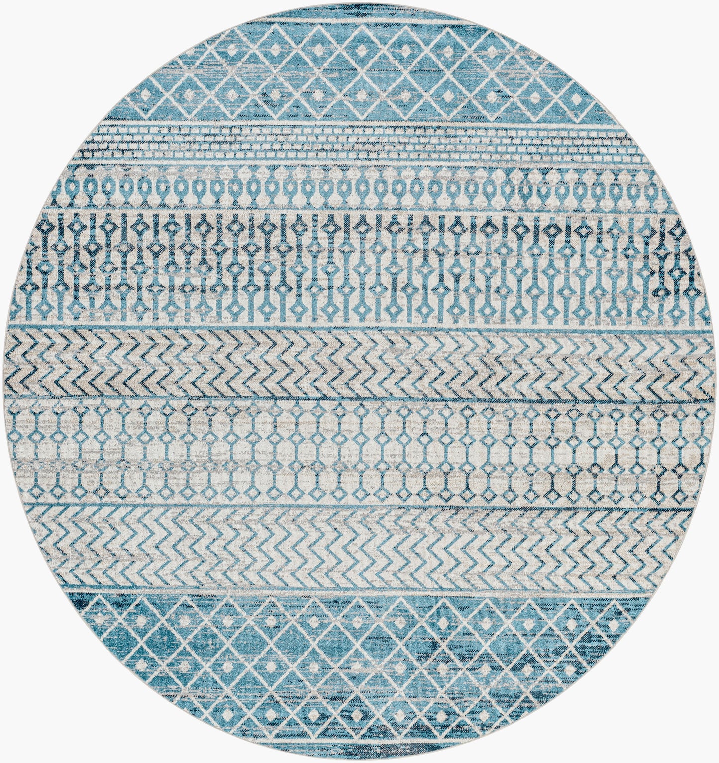 Lavadora LVR-2335 6ft Round Machine Woven Washable Area Rug