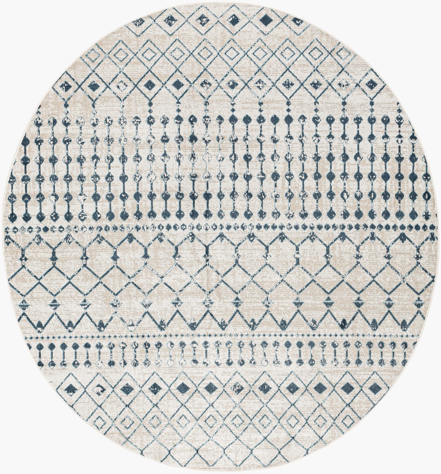 Lavadora LVR-2338 6ft Round Machine Woven Washable Area Rug