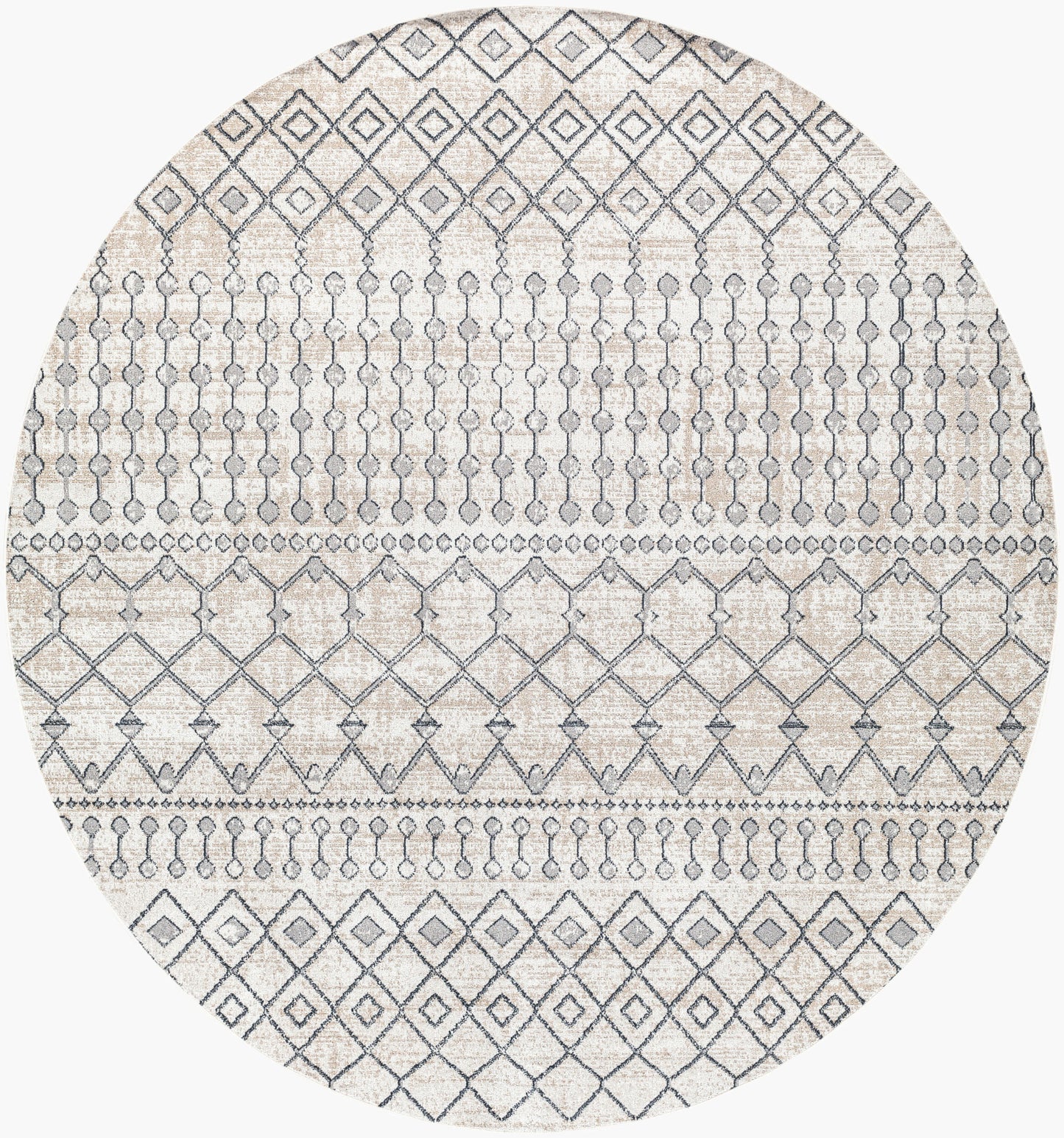 Lavadora LVR-2339 6ft Round Machine Woven Washable Area Rug